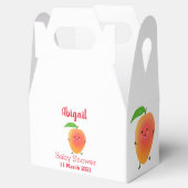 Cute happy mango yellow cartoon illustratie bedankdoosjes (Geopend)