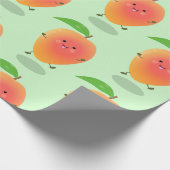 Cute happy mango yellow cartoon illustratie cadeaupapier (Hoek)