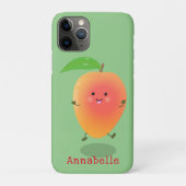 Cute happy mango yellow cartoon illustratie Case-Mate iPhone case (Achterkant)