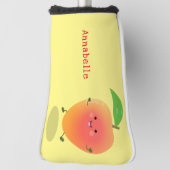Cute happy mango yellow cartoon illustratie golfheadcover (Draai 90)