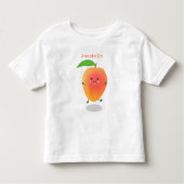 Cute happy mango yellow cartoon illustratie kinder shirts (Voorkant)