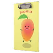 Cute happy mango yellow cartoon illustratie klembord (Links)
