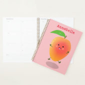 Cute happy mango yellow cartoon illustratie planner (Display)