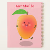 Cute happy mango yellow cartoon illustratie planner (Achterkant)