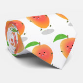 Cute happy mango yellow cartoon illustratie stropdas (Opgerold)