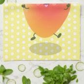 Cute happy mango yellow cartoon illustratie theedoek (Gevouwen)