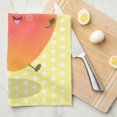 Cute happy mango yellow cartoon illustratie theedoek (Quarter Fold)