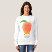 Cute happy mango yellow cartoon illustratie trui (Voorkant volledig)