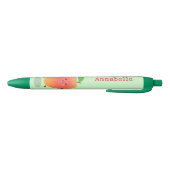 Cute happy mango yellow cartoon illustratie zwarte inkt pen (Bodem)