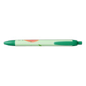 Cute happy mango yellow cartoon illustratie zwarte inkt pen (Achterkant)