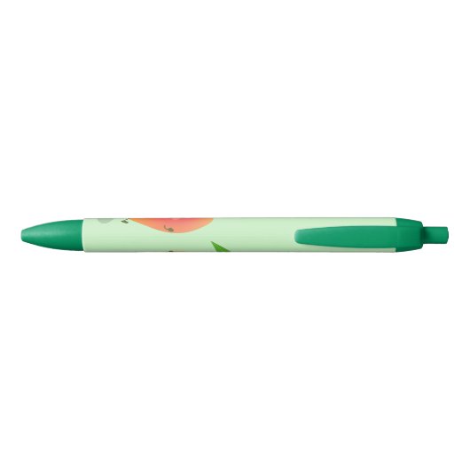 Cute happy mango yellow cartoon illustratie zwarte inkt pen (Achterkant)