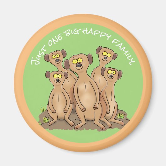 Cute happy meerkat cartoon magneet (Voorkant)