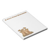 Cute happy meerkat family cartoon notitieblok (Schuin)