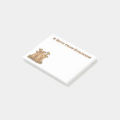 Cute happy meerkat family cartoon post-it® notes (Schuin)