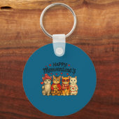 Cute Happy Meowentines Valentine Cats Love Men Wom Sleutelhanger (Voorkant)