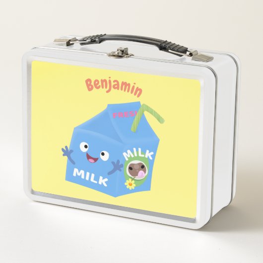 Cute happy milk carton cartoon (Voorkant)