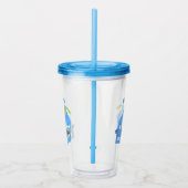 Cute happy milk carton cartoon acryl drinkbeker (Rechts)