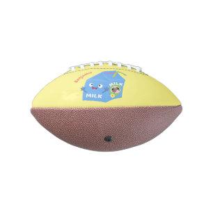 Cute happy milk carton cartoon american football