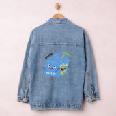 Cute happy milk carton cartoon denim jacket (Hangar)