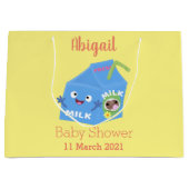 Cute happy milk carton cartoon groot cadeauzakje (Voorkant)