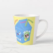 Cute happy milk carton cartoon latte mok (Rechts)