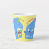 Cute happy milk carton cartoon latte mok (Voorkant)