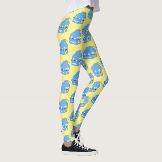 Cute happy milk carton cartoon leggings (Rechts)