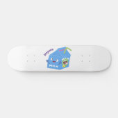 Cute happy milk carton cartoon persoonlijk skateboard (Horizontaal)