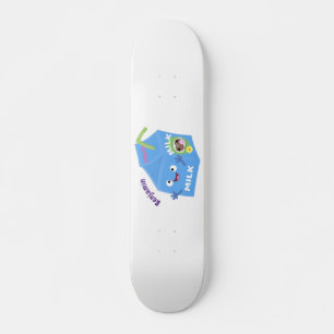 Cute happy milk carton cartoon persoonlijk skateboard