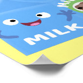 Cute happy milk carton cartoon poster (Hoek)