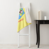 Cute happy milk carton cartoon sherpa deken (In situ)