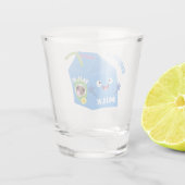 Cute happy milk carton cartoon shot glas (Achterkant)