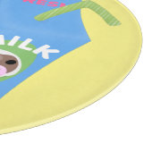 Cute happy milk carton cartoon snijplank (Hoek)