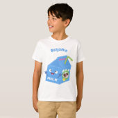 Cute happy milk carton cartoon t-shirt (Voorkant volledig)