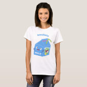 Cute happy milk carton cartoon t-shirt (Voorkant volledig)