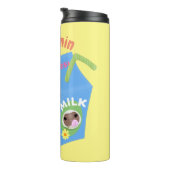 Cute happy milk carton cartoon thermosbeker (Geroteerd rechts)