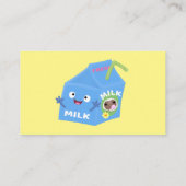 Cute happy milk carton cartoon visitekaartje (Achterkant)