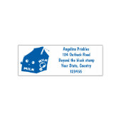 Cute happy milk carton cartoon  zelfinktende stempel (Design)