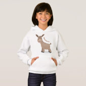 Cute happy miniature donkey cartoon (Voorkant volledig)