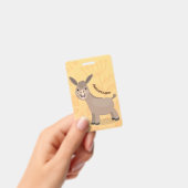 Cute happy miniature donkey cartoon badge (Handheld)