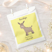 Cute happy miniature donkey cartoon bedankzakje (Geknipt)