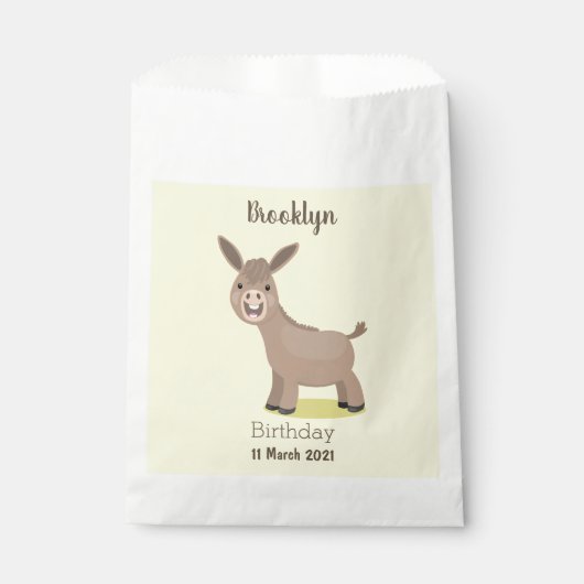 Cute happy miniature donkey cartoon bedankzakje (Voorkant)