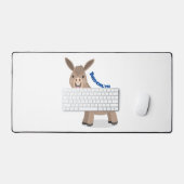 Cute happy miniature donkey cartoon bureaumat (Keyboard & Muis)