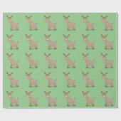 Cute happy miniature donkey cartoon cadeaupapier (Vlak)