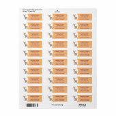 Cute happy miniature donkey cartoon etiket (Full Sheet)