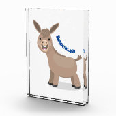 Cute happy miniature donkey cartoon fotoblokken (Rechts)