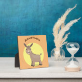 Cute happy miniature donkey cartoon fotoplaat (Insitu)
