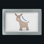 Cute happy miniature donkey cartoon gesp<br><div class="desc">Deze schattige ezel is gepropageerd in leuke cartoon stijl voor zielige stilte. Schattig plezier om al je objecten te etiketteren.</div>