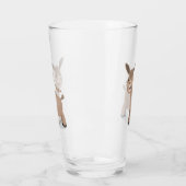 Cute happy miniature donkey cartoon glas (Links)