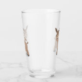 Cute happy miniature donkey cartoon glas (Rechts)